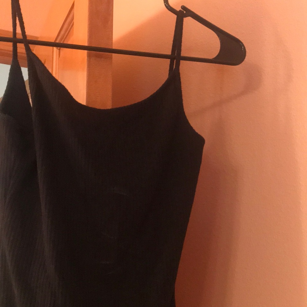 Black bodysuit, spaghetti strap. Express.